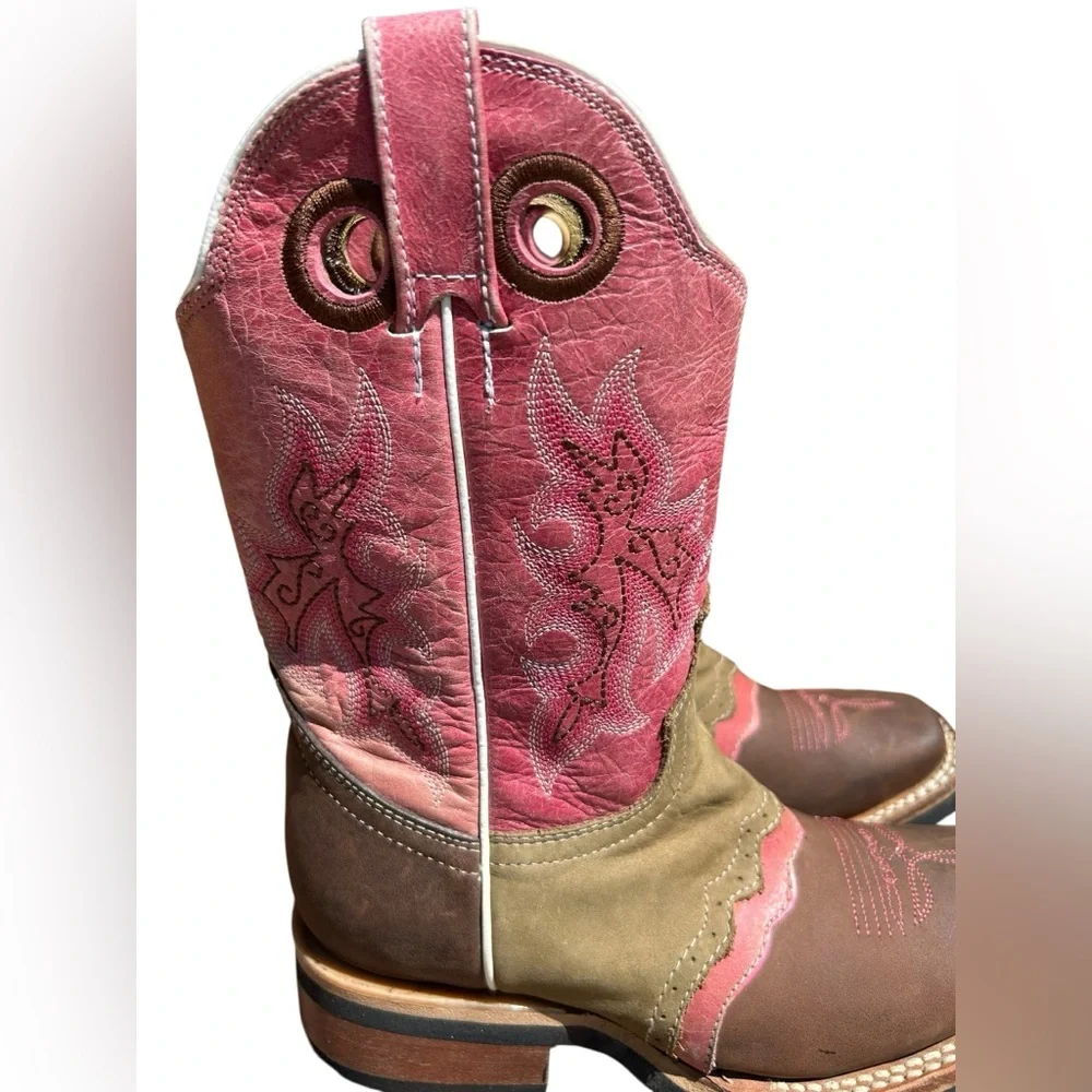 El General Pink Women Square Toe Western Boot women’s 5 kids 3.5 Mex 22